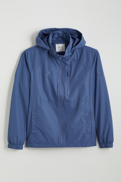 LC WAIKIKI, Jacheta cu gluga si maneci raglan, Albastru inchis