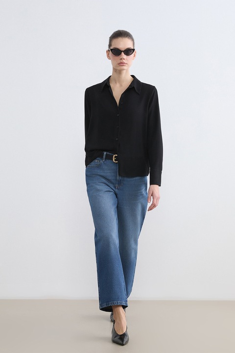 LC WAIKIKI, Blugi regular-fit cu talie medie, Bleumarin