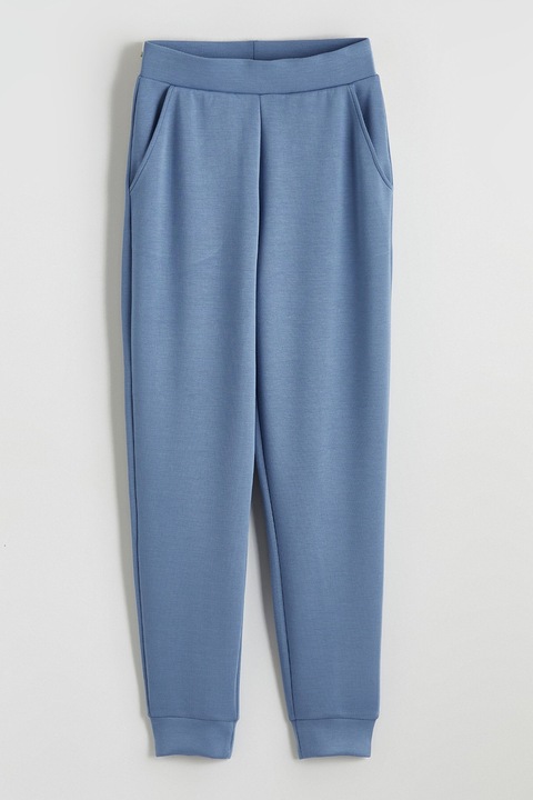 LC WAIKIKI, Pantaloni de trening cu talie inalta, Albastru prafuit, 2XL