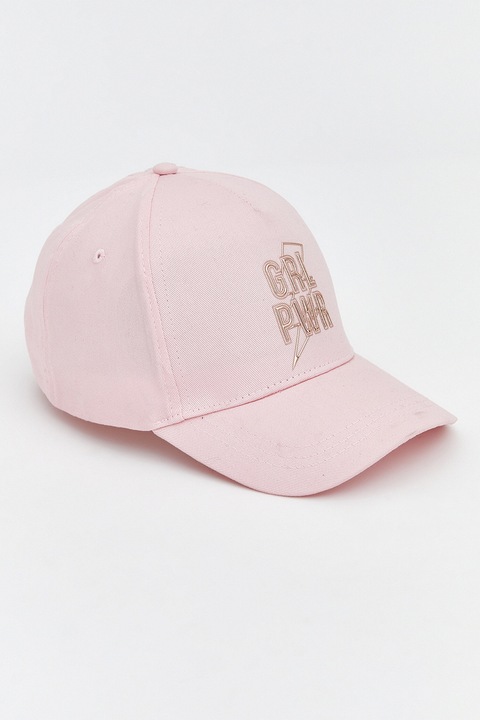 LC WAIKIKI, Sapca din bumbac cu text in relief, Roz deschis