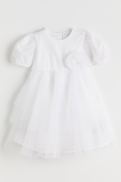 LC WAIKIKI, Rochie stratificata din tul, Alb