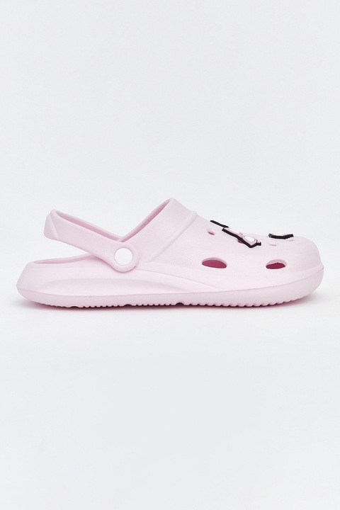 LC WAIKIKI, Saboti cu model grafic, Negru/Roz pal