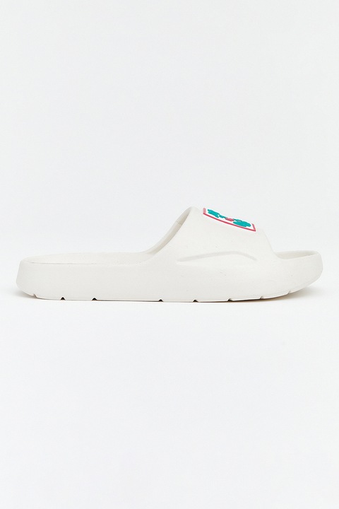 LC WAIKIKI, Papuci cu imprimeu text, Alb/Verde persan