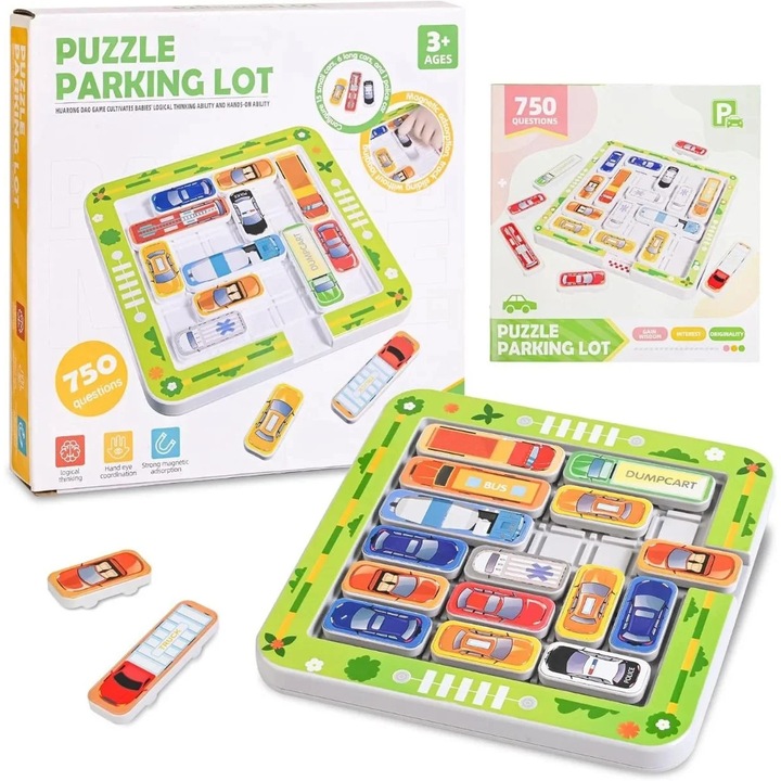 Puzzle Parcare Magnetica pentru Copii - 750 de Provocari Logice, E-Toy®