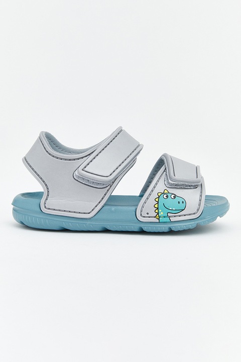 LC WAIKIKI, Sandale cu velcro, Verde/Galben/Gri inchis