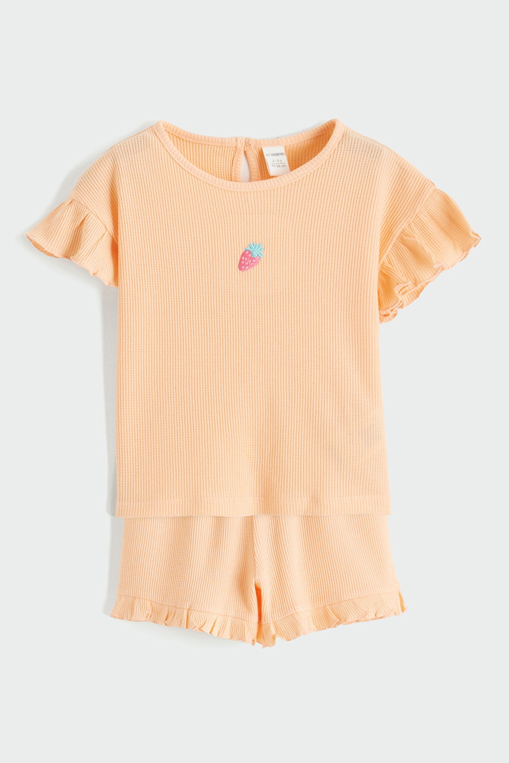 KIRKページ LC WAIKIKI, Set de tricou si pantaloni scurti cu model uni - 2