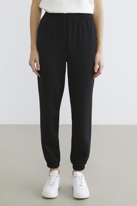 LC WAIKIKI, Pantaloni de trening cu talie inalta, Negru