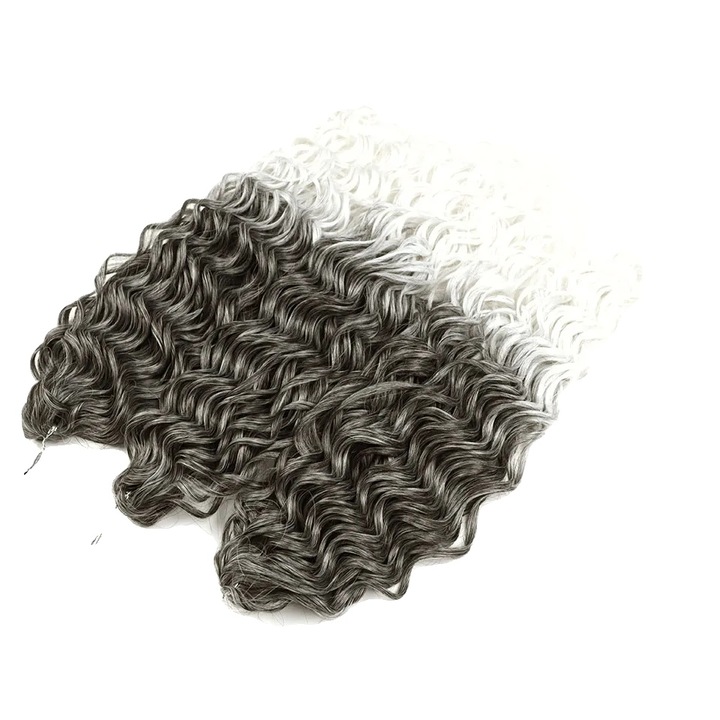 Extensii de par, T1B-RWHITE5(A), 20inches-50cm, 60 fire, fibre de inalta temperatura, design usor