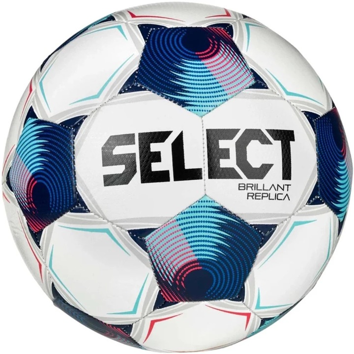 Minge fotbal Select Brillant Replica V25, alb/albastru, marimea 5