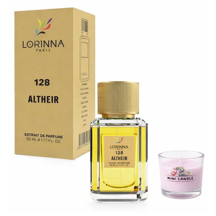 Set Extract de Parfum Lorinna Paris Parfum Altheir, de Barbat, 50 ml si lumanare parfumata