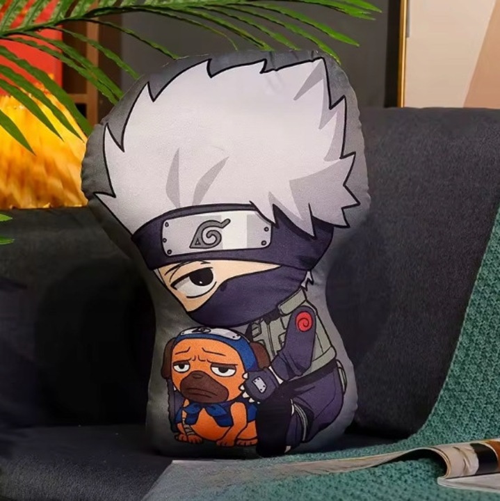 Perna decorativa Anime, Kakashi Hatake, 45x30cm, multicolor, set
