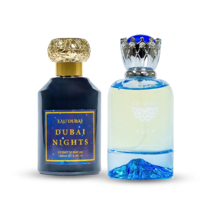 Pachet 2 Extracte de Parfum Premium - Eau Dubai Nights + Eau Dubai Aqua
