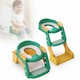 Reductor WC Copii cu Scarita LittleDomi, 3in1 Pliabil, Colac Moale PU Lavabil, Olita Detasabila, Anti-Stropire, Trepte Anti-Alunecare Reglabile, Manere de Siguranta, Universal Toate Toaletele, 2-7 ani, Verde