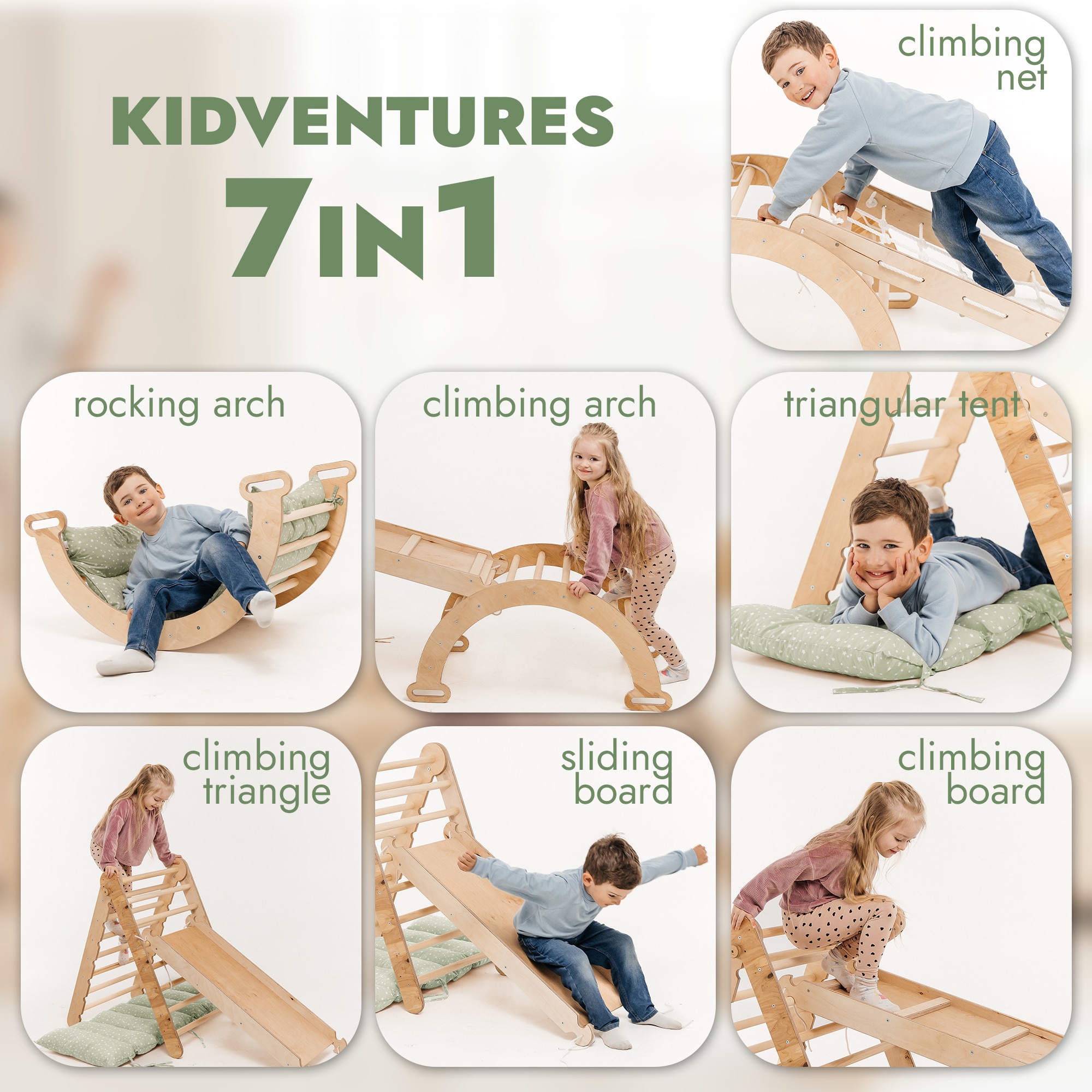 Structura de catarare de interior extra mare 5-in-1 pentru copii mici ...