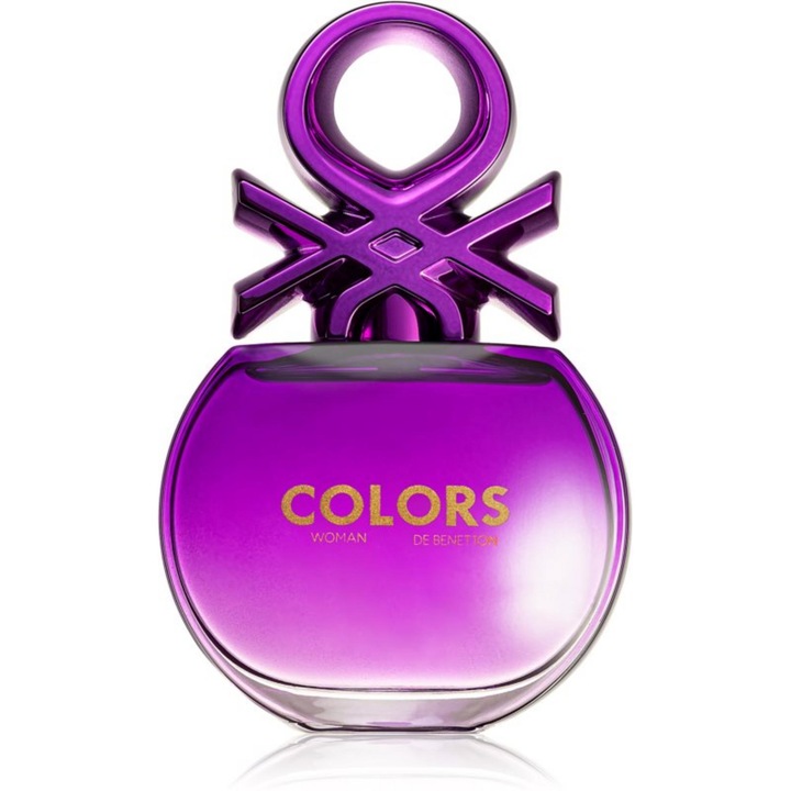 Apa de toaleta Benetton Colors Purple, pentru femei, 50 ml
