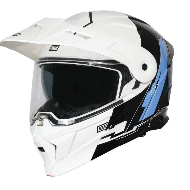 Casca moto Origine ADVENTURE CYBORG, rabatabila, cu ochelari, rosu alb negru mat, marime XS