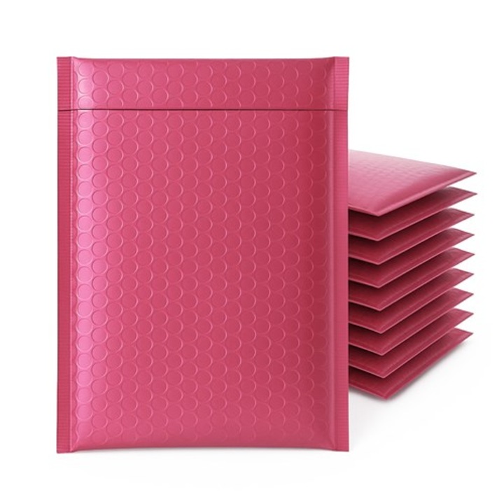 Set 100, Plicuri cu bule metalice NEOPAK, format D14, 180x250mm, Roz, cu inchidere autoadeziva pe latura mica