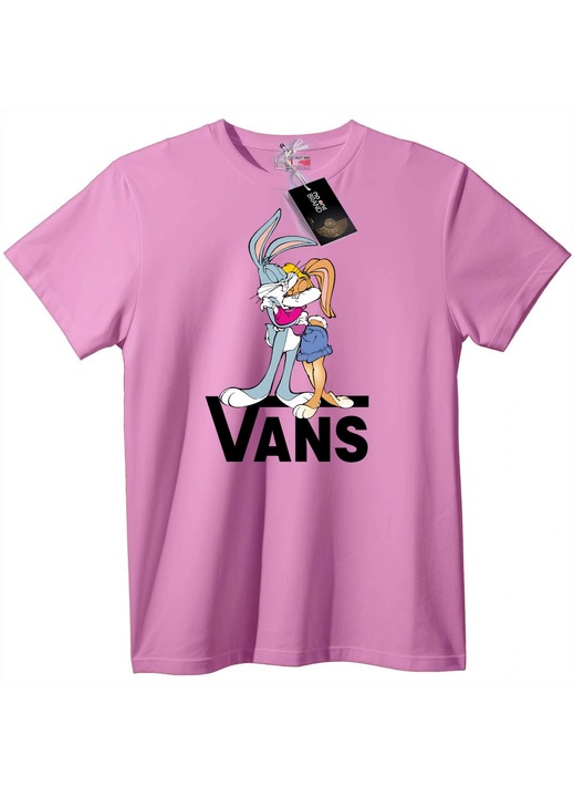 Tricou Bugs & Lola Bunny cu Vans, Rose Polemic