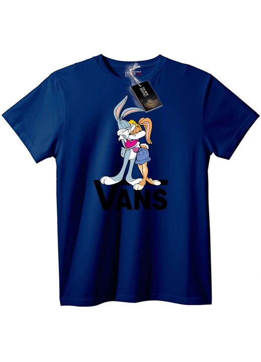 Tricou Bugs & Lola Bunny cu Vans, Bleumarin