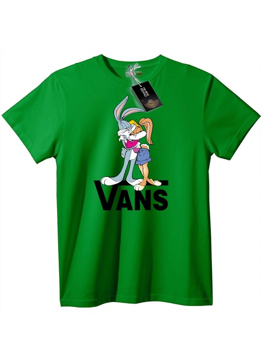 Tricou Bugs & Lola Bunny cu Vans, Verde