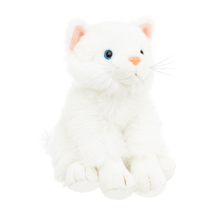 Pisica de plus alba, asezata, Smily Play
