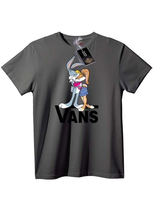 Tricou Bugs & Lola Bunny cu Vans, Gri