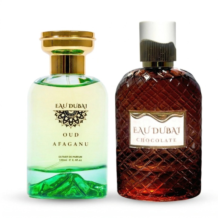 Pachet 2 Extracte de Parfum Premium - Eau Dubai Oud Afghano + Eau Dubai Chocolate