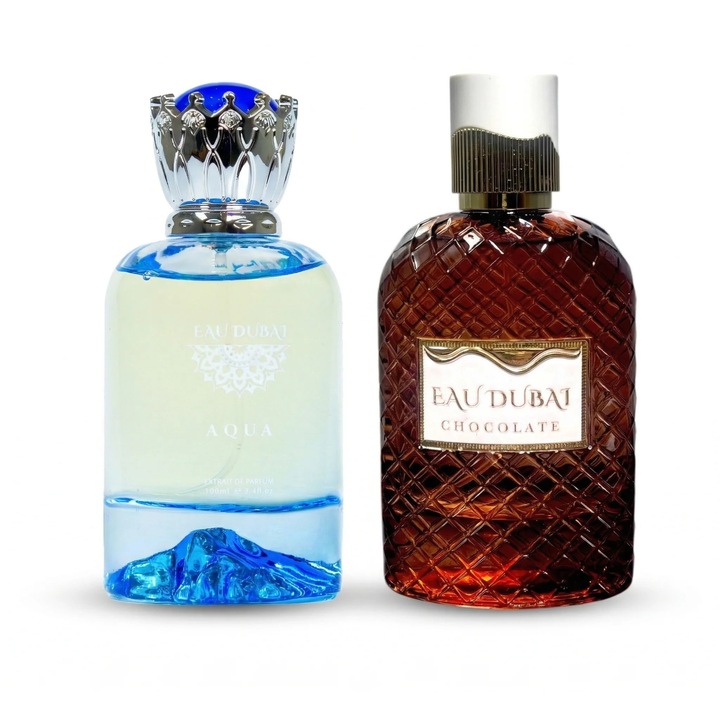 Pachet 2 Extracte de Parfum Premium - Eau Dubai Aqua + Eau Dubai Chocolate