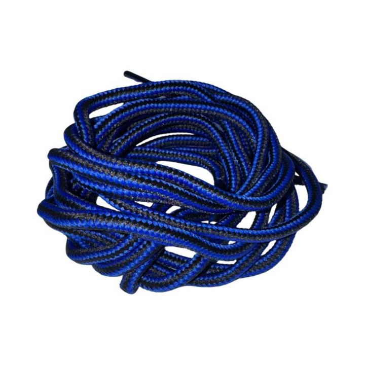Sireturi rotunde bicolore, heavy -duty pentru bocanci, negru \albastru
