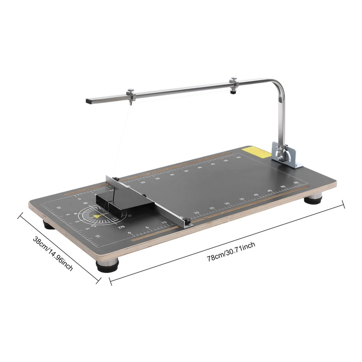 Cutter cu fir incalzit, ajustare temperatura, taiere precisa, negru, 20x55cm