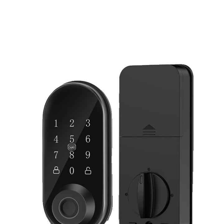 Incuietoare inteligenta, USB reincarcabila, interfata touchscreen, multiple optiuni de deblocare, auto-blocare, dimensiuni standard