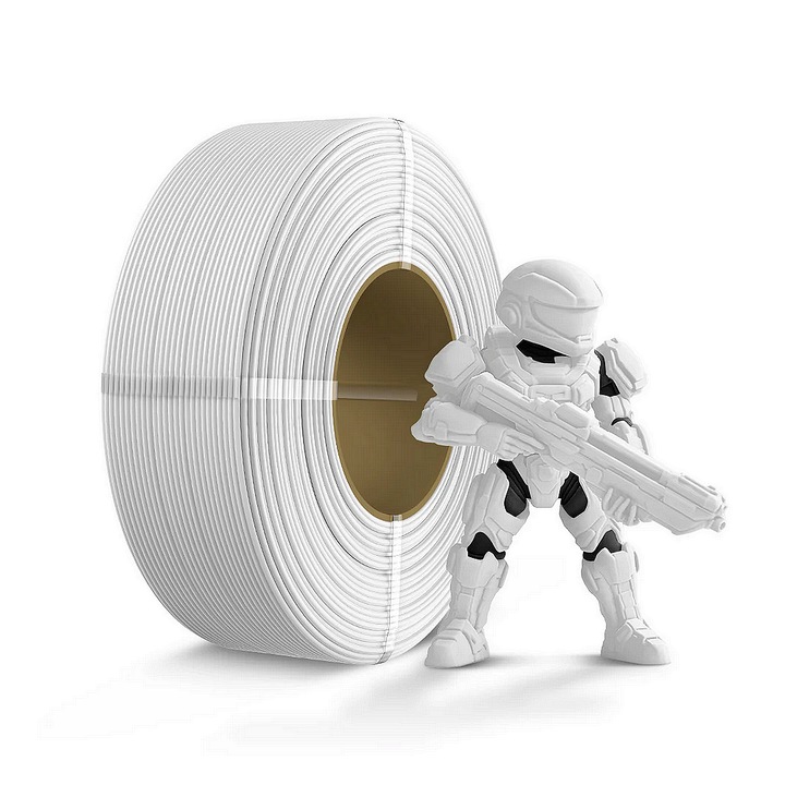 Filament SUNLU HIGH SPEED MATTE PETG REFILL, pentru Imprimantă 3D, 1.75mm, 1kg, Alb