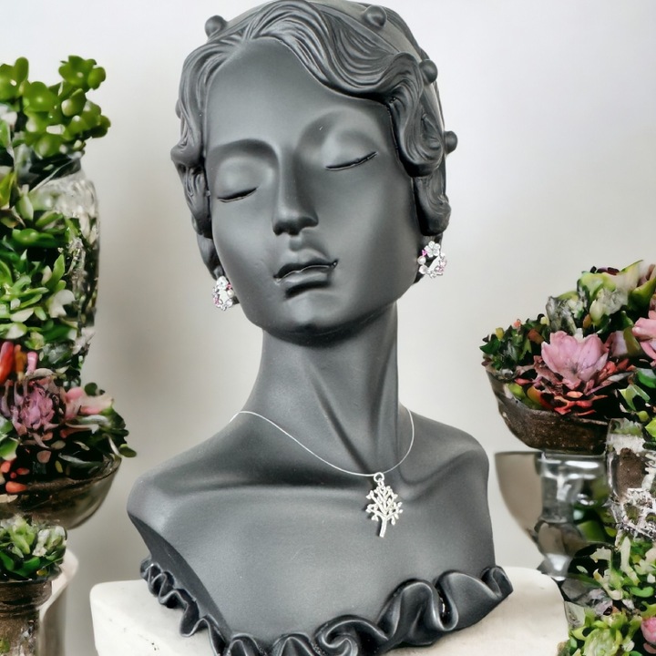 Colier fir transparent cu pandantiv Copacul Vietii din argint 925