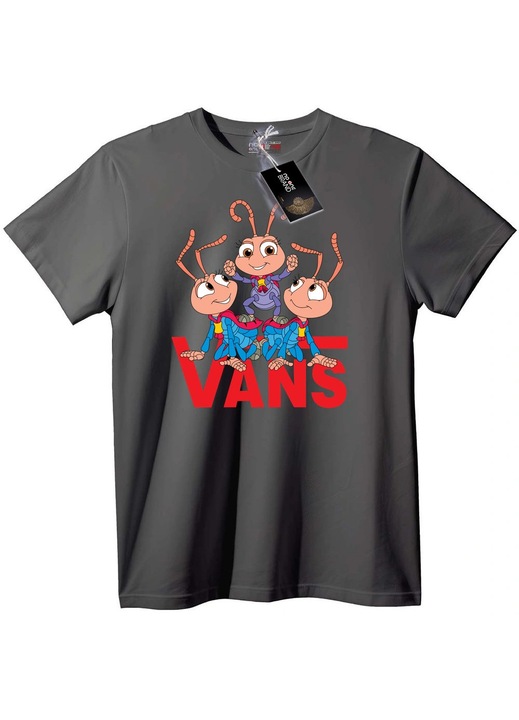 Tricou VANS Furnici de desene animate, Gri