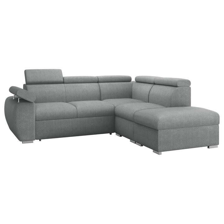 Coltar extensibil living Giza 2RR1P Dreapta, MIRJAN 24, otel, 230x260x85 cm
