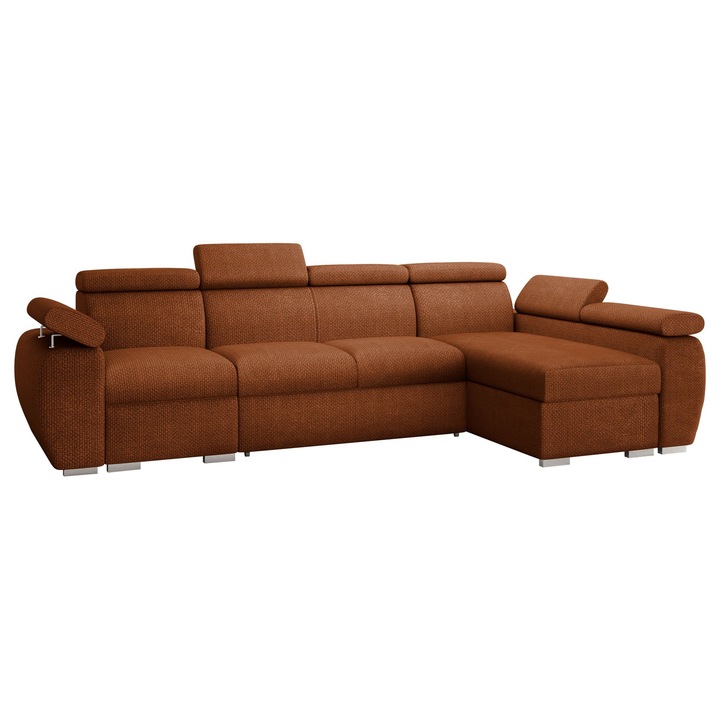 Coltar extensibil living Giza LCP Dreapta, MIRJAN 24, caramida, 170x320x85 cm