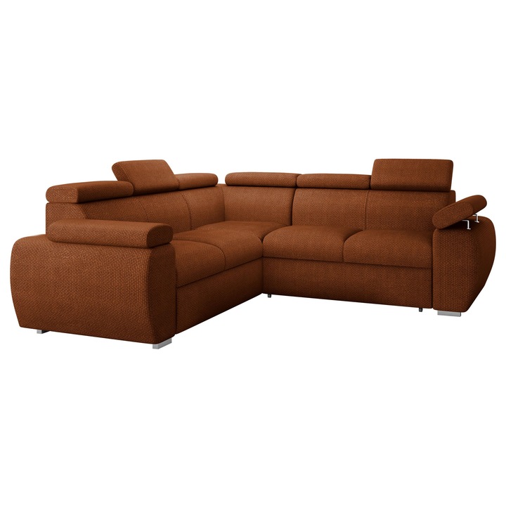 Coltar extensibil living Giza Maxi, MIRJAN 24, caramida, 260x260x98 cm