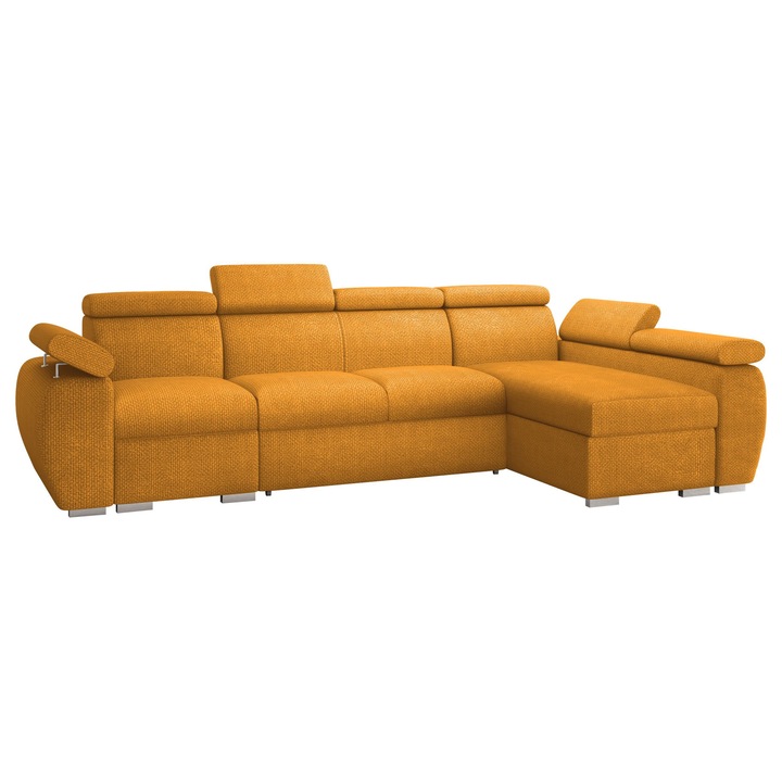 Coltar extensibil living Giza LCP Dreapta, MIRJAN 24, miere, 170x320x85 cm
