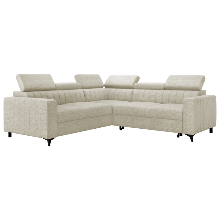 Coltar Levioseno 2R2 cu functie de dormit, MIRJAN 24, bej deschis, 247x247x80 cm