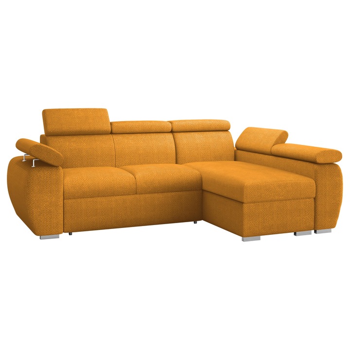 Coltar living extensibil Giza Mini Dreapta, MIRJAN 24, miere, 170x255x98 cm