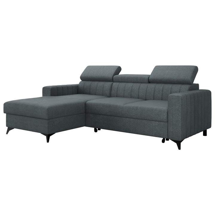 Coltar mic extensibil Levioseno Stanga, MIRJAN 24, antracit, 172x236x82 cm