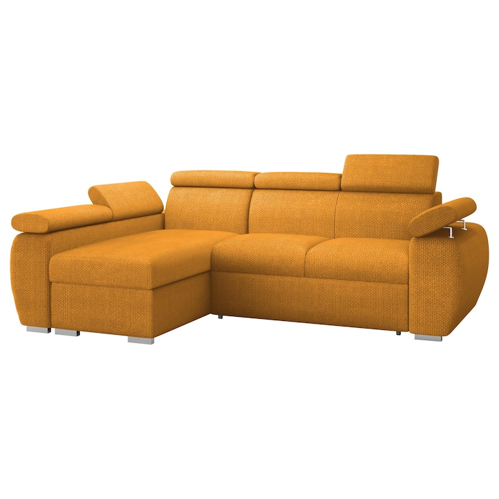 Coltar living extensibil Giza Mini Stanga, MIRJAN 24, miere, 170x255x98 cm