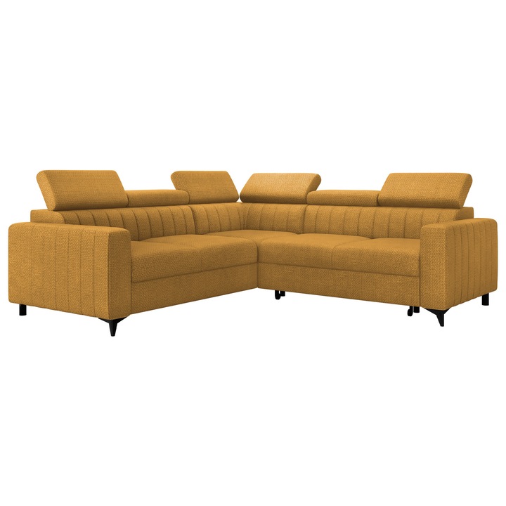 Coltar Levioseno 2R2 cu functie de dormit, MIRJAN 24, miere, 247x247x80 cm