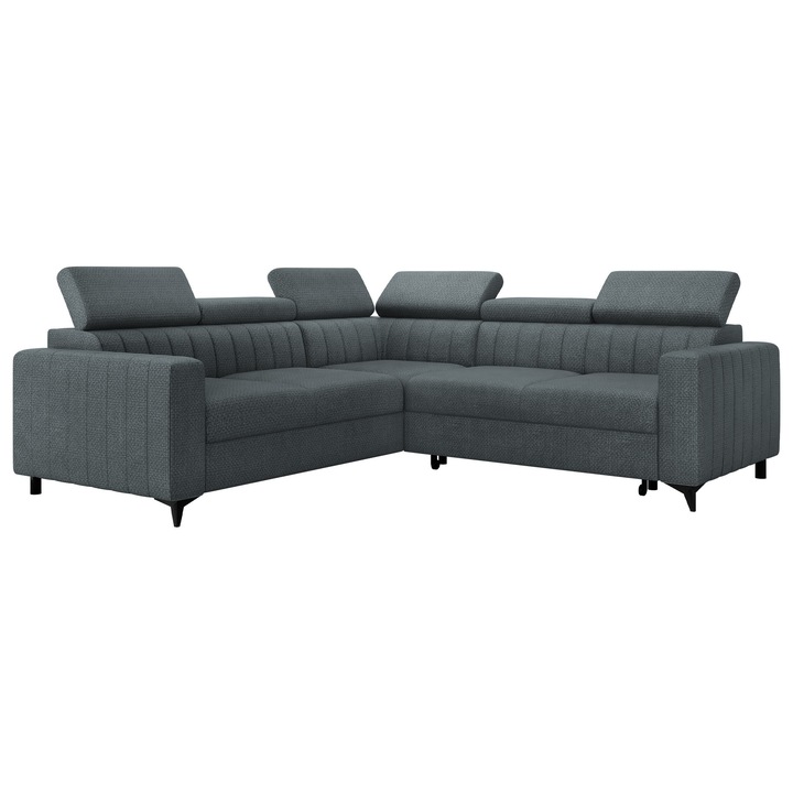 Coltar Levioseno 2R2 cu functie de dormit, MIRJAN 24, antracit, 247x247x80 cm