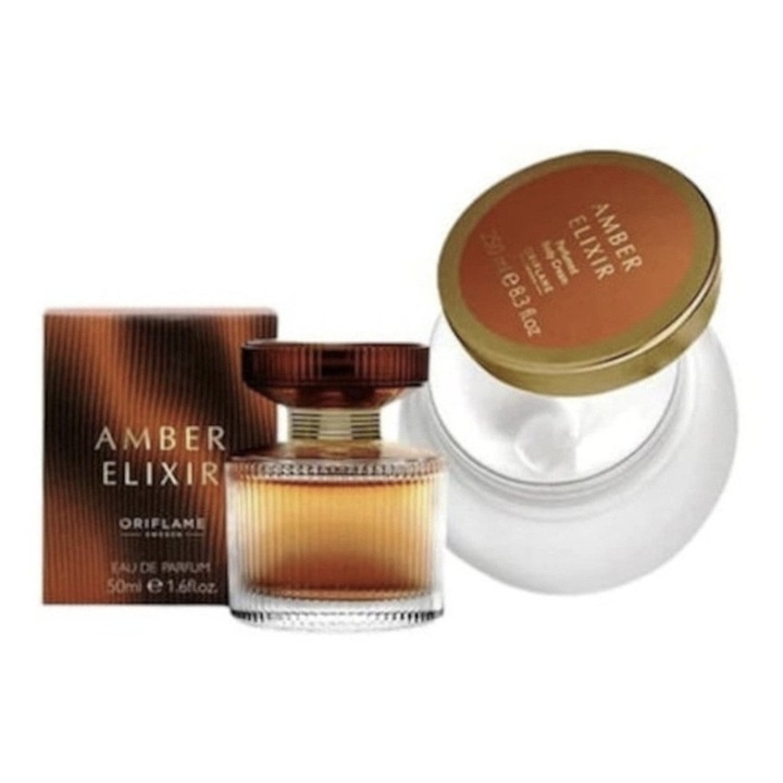 Set Amber Elixir, apa de parfum 50 ml, crema de corp 250 ml, Oriflame
