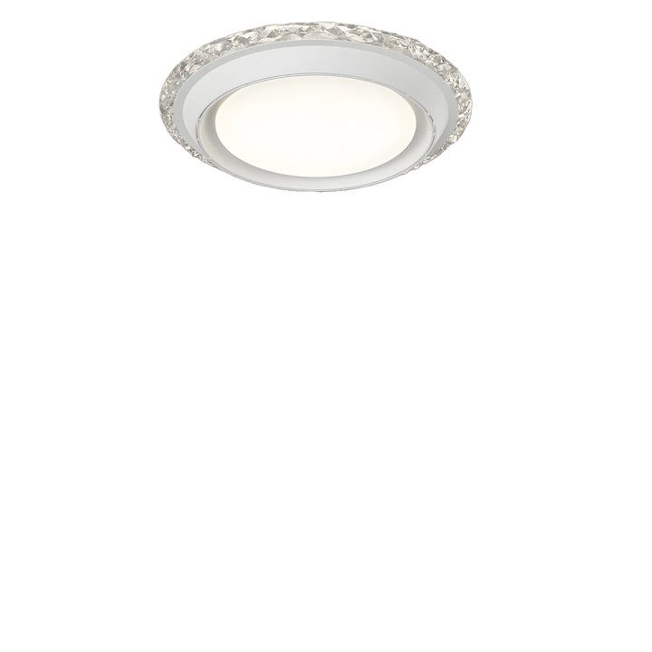 Ventilator de tavan, design modern, iluminare ajustabila, Crystal Style, 6 viteze, 50x50x11cm