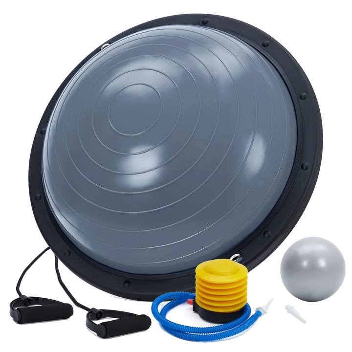 Minge de echilibru, include benzi de rezistenta, gri, 23 inch