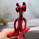 Jucarie de plus Alastor Hazbin Hotel, 28 cm, rosu-negru, design artistic