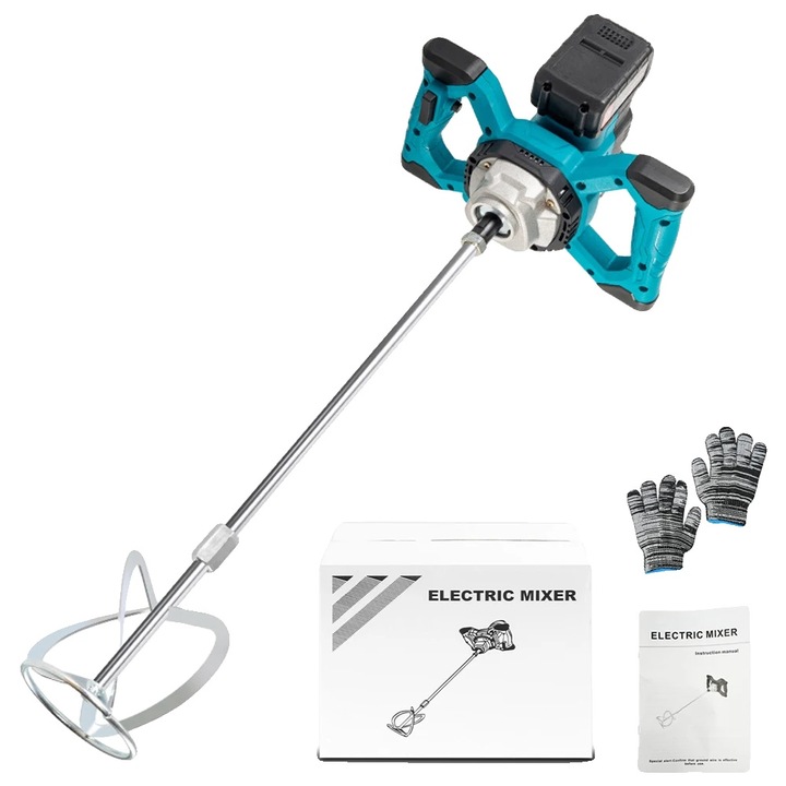 Betoniera, motor fara perii, functionare fara fir, 6 viteze, 130 NM, compacta, fara baterie