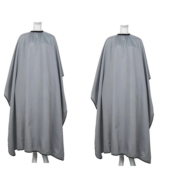 Set 2 bucati sorturi de frizerie, material impermeabil, gri, dimensiune universala